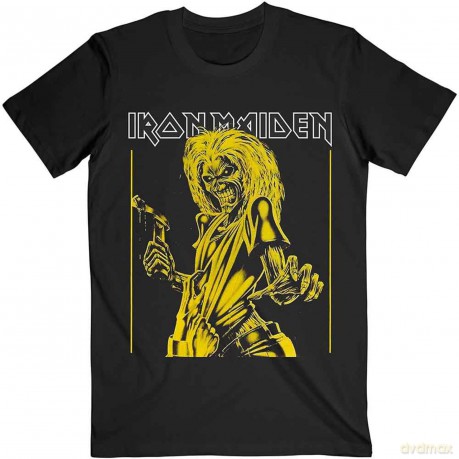Iron Maiden: Unisex T-Shirt: Yellow Flyer (Black) (Large)