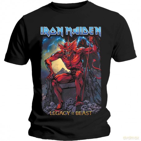Iron Maiden: Unisex Tee: Legacy of the Beast 2 Devil (Large)