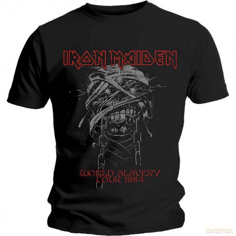 Iron Maiden: Unisex Tee: World Slavery 1984 Tour (Small)