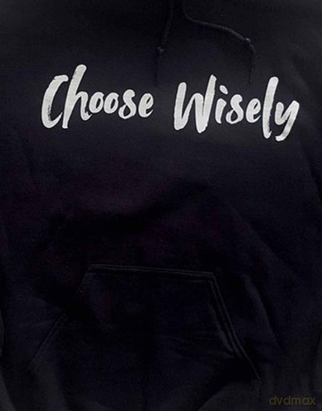J Cole: Unisex Pullover Hoodie: Choose Wisely (Black) (Back Print) (Small)