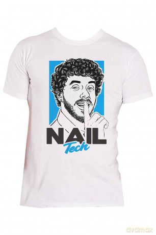 Jack Harlow: Unisex T-Shirt: Nail Tech (White) (Small)