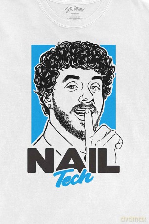 Jack Harlow: Unisex T-Shirt: Nail Tech (White) (X-Large)