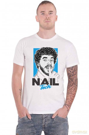 Jack Harlow: Unisex T-Shirt: Nail Tech (White) (XX-Large)