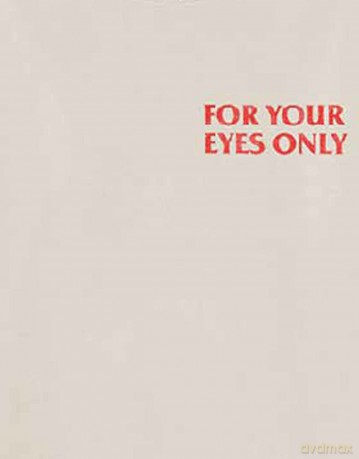 James Bond 007: Unisex T-Shirt: For Your Eyes Only Bond For Action (Natural) (Back Print) (Small)