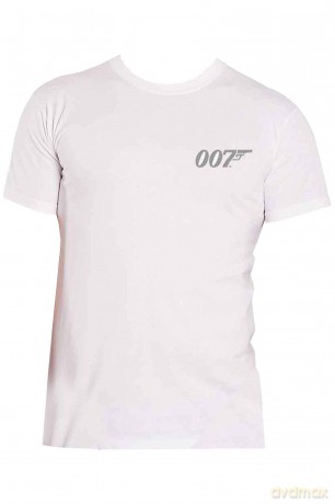 James Bond 007: Unisex T-Shirt: Goldeneye Japanese Poster (White) (Back Print) (Small)