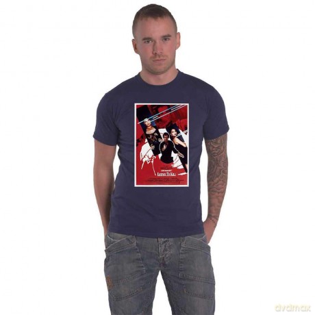 James Bond 007: Unisex T-Shirt: Licence To Kill Poster (Navy Blue) (Medium)