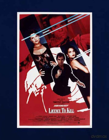 James Bond 007: Unisex T-Shirt: Licence To Kill Poster (Navy Blue) (XX-Large)