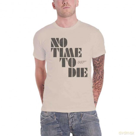 James Bond 007: Unisex T-Shirt: No Time to Die (Natural) (Medium)