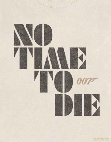 James Bond 007: Unisex T-Shirt: No Time to Die (Natural) (XX-Large)