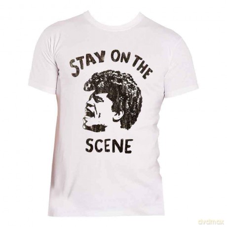 James Brown: Unisex T-Shirt: Stay On The Scene (White) (Small)