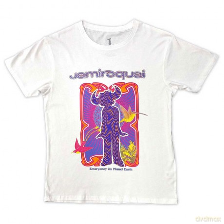 Jamiroquai: Unisex T-Shirt: Emergency (White) (Large)