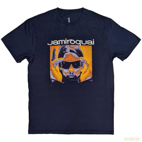 Jamiroquai: Unisex T-Shirt: Orange Glow (Navy Blue) (Large)