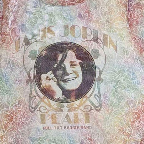 Janis Joplin: Ladies Long Sleeve Crop Top: Pearl (White) (Mesh) (X-Small)