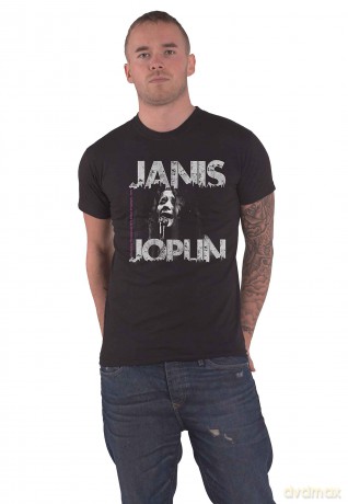 Janis Joplin: Unisex T-Shirt: Shea '70 (Black) (Medium)
