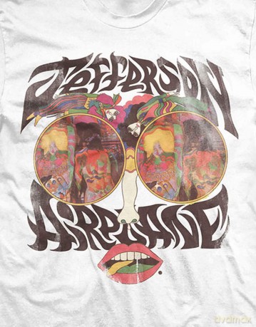 Jefferson Airplane: Unisex T-Shirt: Lips (White) (Large)