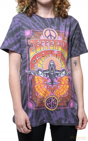 Jefferson Airplane: Unisex T-Shirt: Live in San Francisco, CA (Purple) (Wash Collection) (Small)