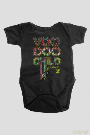 Jimi Hendrix: Kids Baby Grow: Voodoo Child (Black) (6-9 Months)