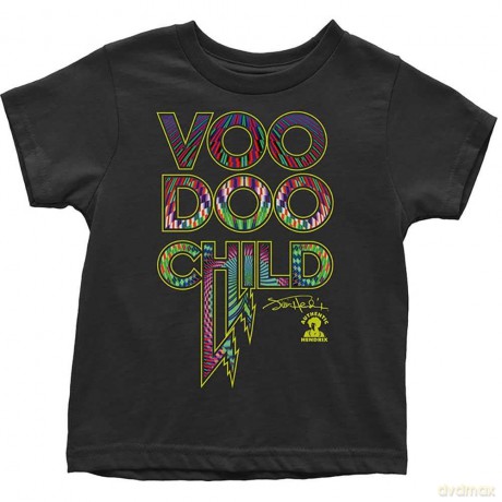 Jimi Hendrix: Kids Toddler T-Shirt: Voodoo Child (Black) (3 Years)