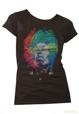 Jimi Hendrix: Ladies T-Shirt: Galaxy (Black) (X-Large)