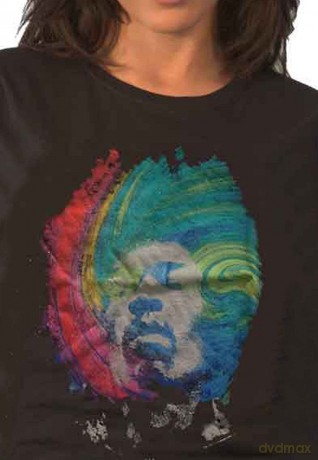 Jimi Hendrix: Ladies T-Shirt: Galaxy (Black) (XX-Large)