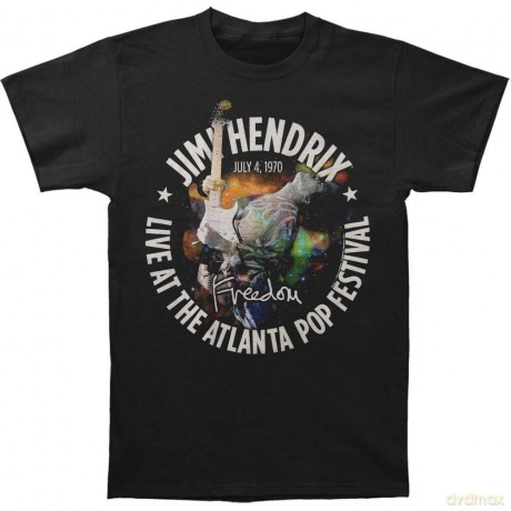 Jimi Hendrix: Men's Tee: Atlanta Pop Festival 1970 (Large)