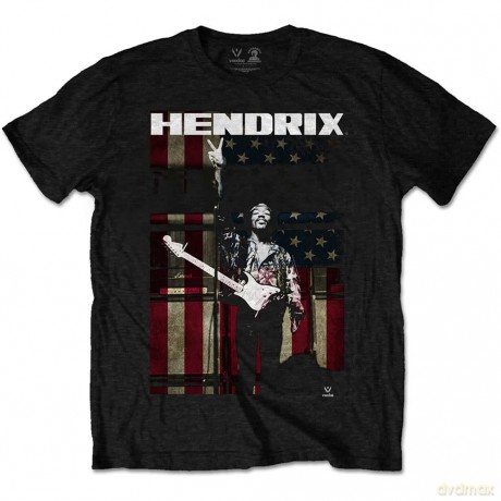Jimi Hendrix: Men's Tee: Peace Flag (Small)