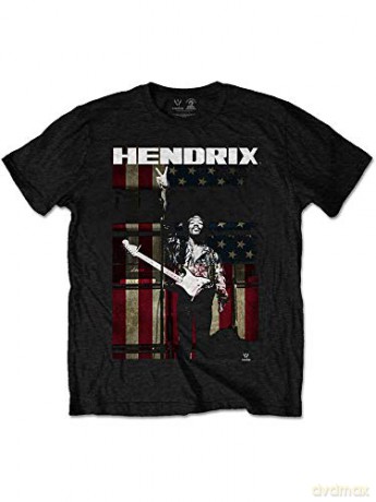 Jimi Hendrix: Men's Tee: Peace Flag (Small)