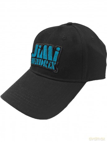 Jimi Hendrix: Unisex Baseball Cap: Blue Stencil Logo