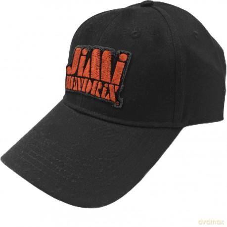 Jimi Hendrix: Unisex Baseball Cap: Orange Stencil Logo