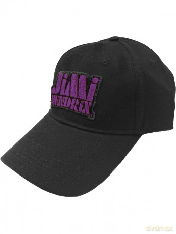 Jimi Hendrix: Unisex Baseball Cap: Purple Stencil Logo