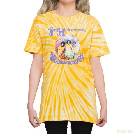 Jimi Hendrix: Unisex T-Shirt: Are You Experienced (Yellow) (Wash Collection) (Small)