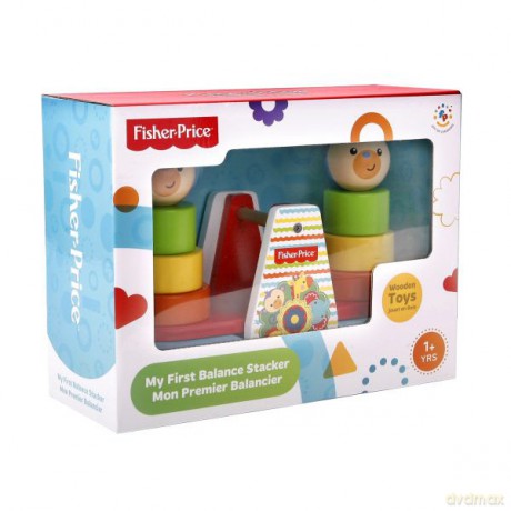 Fisher Price Drewniana waga z piramidkami [ZABAWKA]