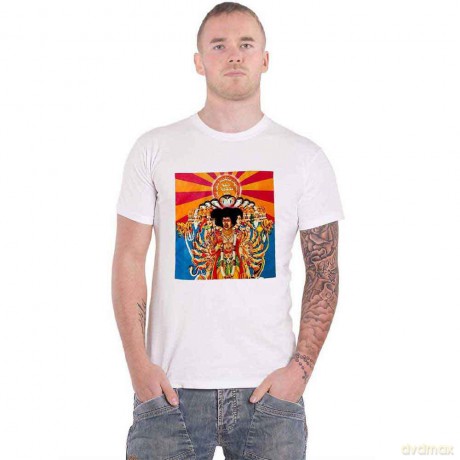Jimi Hendrix: Unisex T-Shirt: Axis (White) (XX-Large)