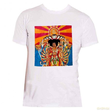 Jimi Hendrix: Unisex T-Shirt: Axis (White) (XX-Large)