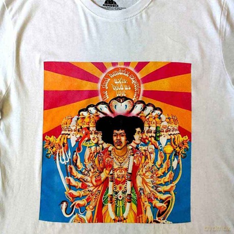 Jimi Hendrix: Unisex T-Shirt: Axis (White) (XX-Large)