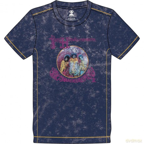 Jimi Hendrix: Unisex T-Shirt: Experienced (Navy Blue) (Wash Collection) (Small)