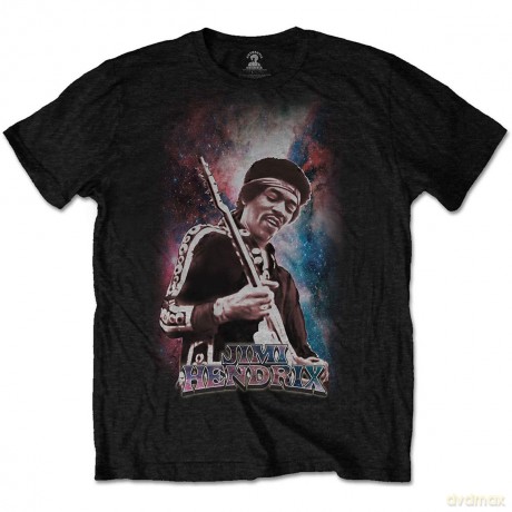 Jimi Hendrix: Unisex T-Shirt: Galaxy 2 (Black) (Small)