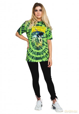 Jimi Hendrix: Unisex T-Shirt: Hear The Vibe (Green) (Wash Collection) (Large)