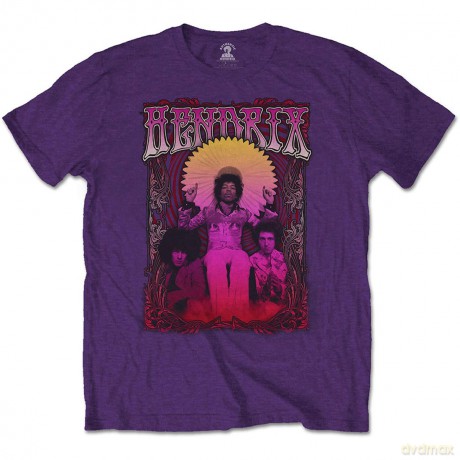 Jimi Hendrix: Unisex T-Shirt: Karl Ferris Wheel (Purple) (Large)
