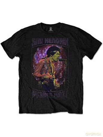 Jimi Hendrix: Unisex Tee: Purple Haze Frame (Medium)