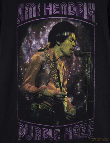 Jimi Hendrix: Unisex Tee: Purple Haze Frame (Small)