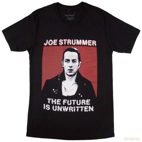 Joe Strummer: Unisex T-Shirt: The Future Is Unwritten (Black) (Medium)