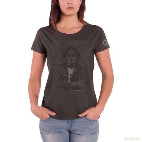 John Lennon: Ladies Tee: Denim Skyline (Large)