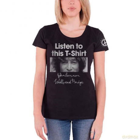 John Lennon: Ladies Tee: Listen Lady (Small)