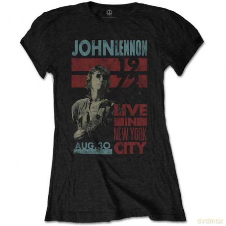 John Lennon: Ladies Tee: Live in NYC (Medium)