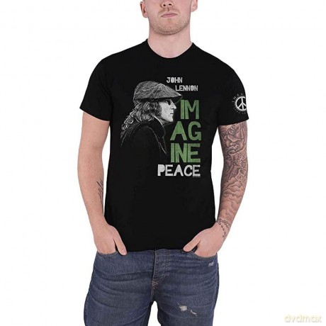 John Lennon: Men's Tee: Imagine Peace (Small)