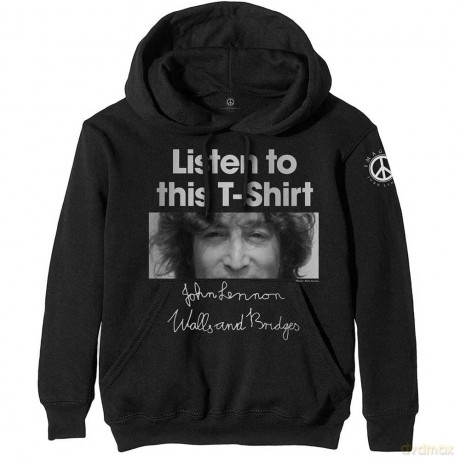John Lennon: Unisex Pullover Hoodie: Listen Lady (Small)