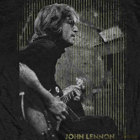 John Lennon: Unisex T-Shirt: Gibson (Black) (Large)