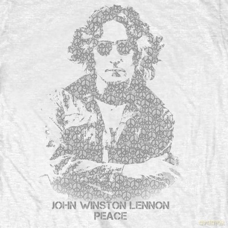 John Lennon: Unisex T-Shirt: Peace (White) (X-Large)