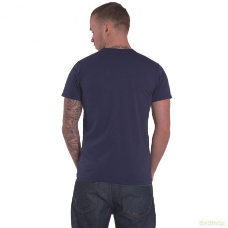 John Lennon: Unisex T-Shirt: Self Portrait Full Colour (Denim Blue) (Medium)